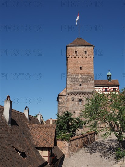 Nuernberger Burg castle in Nuernberg, Germany, Europe