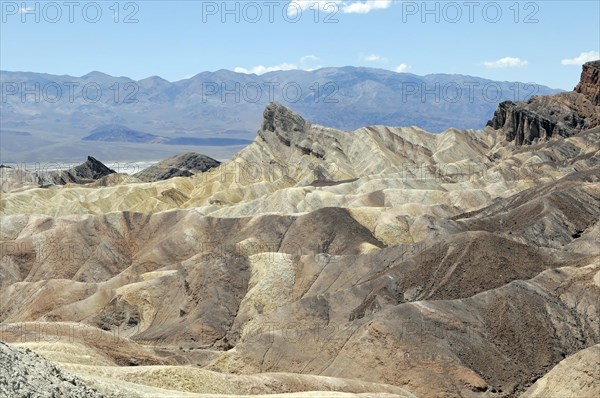 Landscape at Zabriskie Point, Death Valley National Park, Mojave Desert, California, Nevada, America, USA, North America