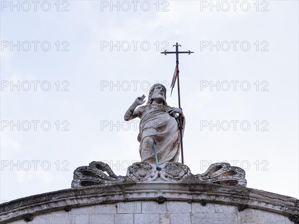 Jesus with the blessing gesture, cathedral, Osor, island of Cres, Kvarner Gulf Bay, Croatia, Europe