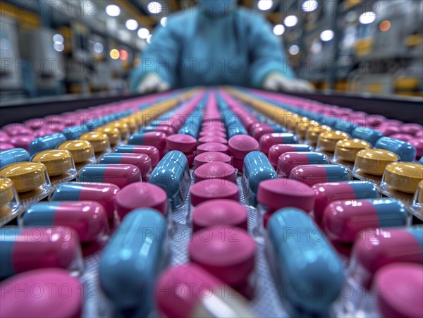 Production of pills and medicines, drug abuse, AI generated