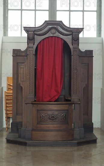 Confessional in church