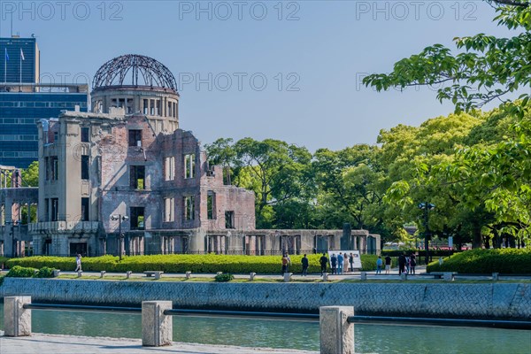 Remains of A-bomb dome at Peace Memorial Park in Hiroshima, Japan, Asia