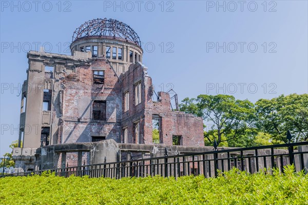 A-bomb dome, remains of building from world war 2 attack of Hiroshima in Japan