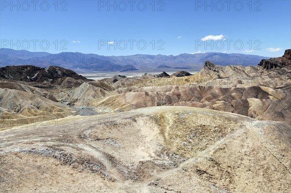 Landscape at Zabriskie Point, Death Valley National Park, Mojave Desert, California, Nevada, America, USA, North America