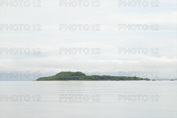 Lombok and Gili Air islands, overcast, cloudy day, sky and sea. Vacation, travel, tropics concept, no people