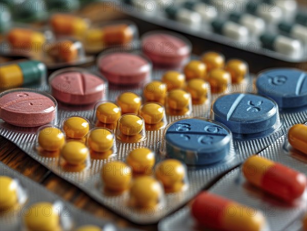 Production of pills and medicines, drug abuse, AI generated