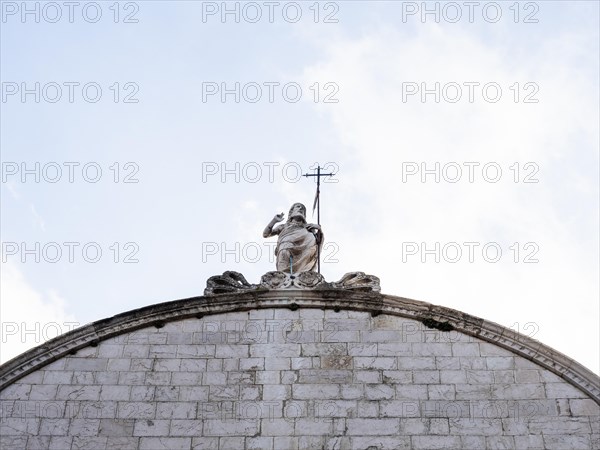 Jesus with the blessing gesture, cathedral, Osor, island of Cres, Kvarner Gulf Bay, Croatia, Europe