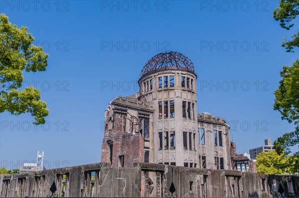 A-bomb dome, remains of building from world war 2 attack of Hiroshima in Japan