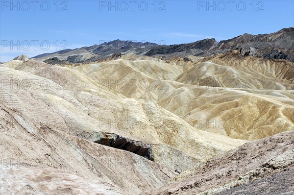 Landscape at Zabriskie Point, Death Valley National Park, Mojave Desert, California, Nevada, America, USA, North America