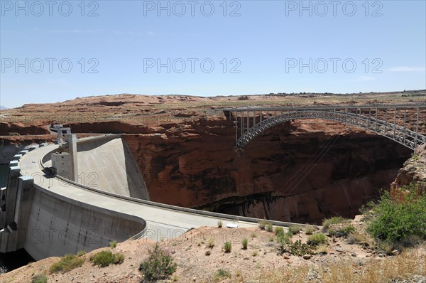 Glen Canyon Dam on Lake Powell, Colorado River, USA, North America