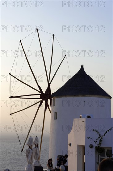 Windmill, Ia, Oia, Santorini, Thira, Greece, Europe