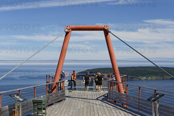 Architecture, observation platform, Perce, Gaspesie, Province of Quebec, Canada, North America