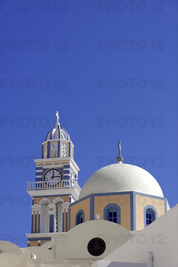 Santorini, Fira, catholic church John the Baptist, St.John the Baptist, Cyclades, Greece, Europe