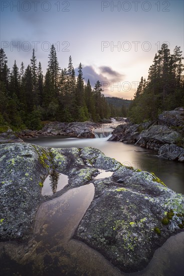 Austbygdae, waterfall, river, Tinn, Vestfold og Telemark, Norway, Europe