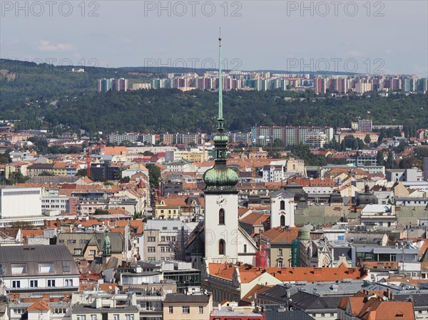 Aerial view of Brno, Czech Republic, Europe