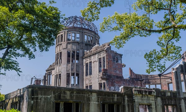 A-bomb dome, remains of building from world war 2 attack of Hiroshima in Japan