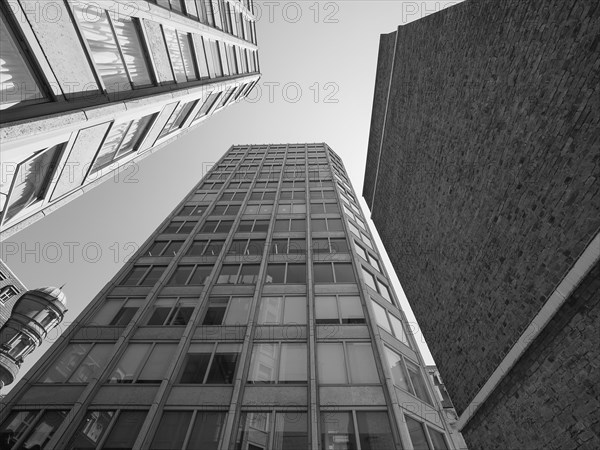 Economist Building in bw in London