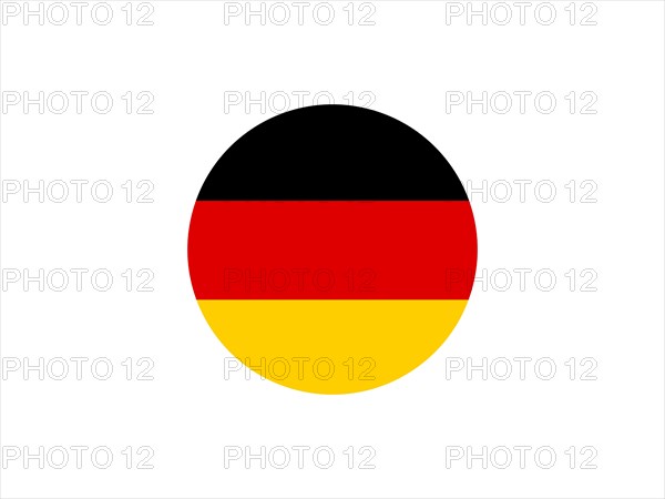 Germany Flag Circular design with black, red, and yellow
