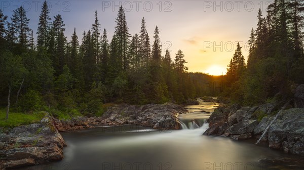 Austbygdae, waterfall, river, Tinn, Vestfold og Telemark, Norway, Europe