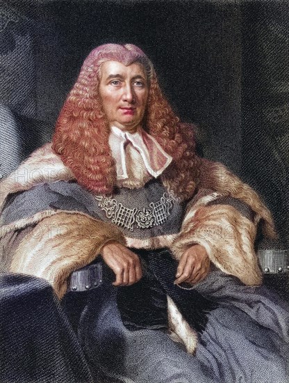 Charles Abbott 1st Baron Tenterden 1762 to 1832 Lord Chief Justice, Historical, digitally restored reproduction from a 19th century original, Record date not stated