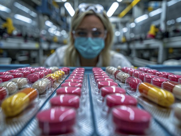 Production of pills and medicines, drug abuse, AI generated