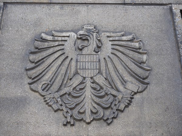Austrian eagle coat of arms in Vienna, Austria, Europe