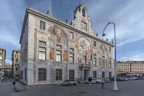 Gothic Palazzo San Giorgio with Renaissance frescoes, built in 1260, Palazzo San Giorgio, 2, Genoa, Italy, Europe