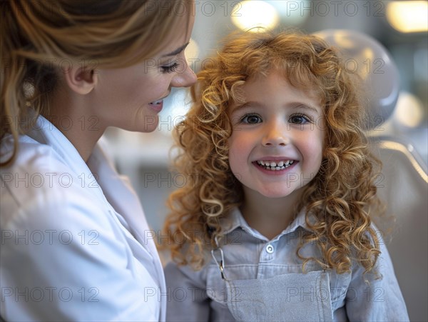 A patient is treated in a dental practice by a dentist, AI generated