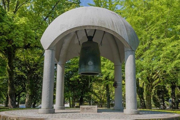 Bell of Peace located in Hiroshima Peace Memorial Park in Hiroshima, Japan, Asia