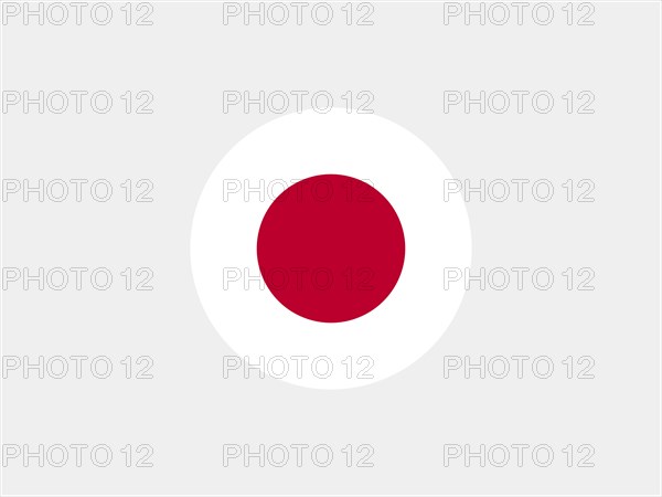 Circular design inspired by the flag of Japan with a central red circle on a white background
