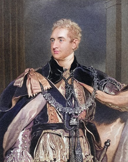 Robert Stewart Lord Castlereagh 2nd Marquis of Londonderry 1769 to 1822 English statesman, Historical, digitally restored reproduction from a 19th century original, Record date not stated