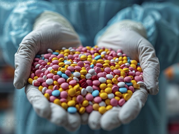 Production of pills and medicines, drug abuse, AI generated