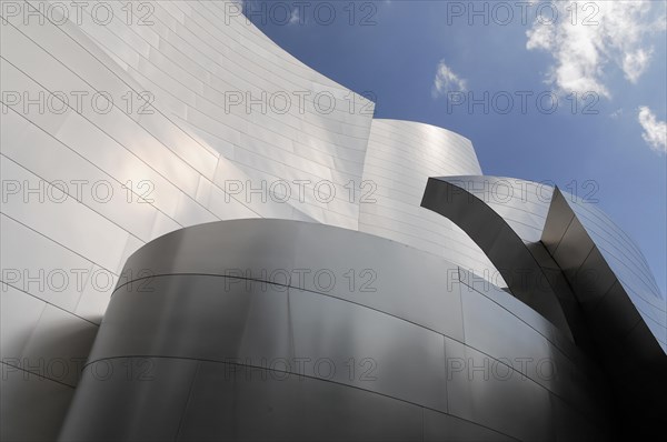 Partial view, Walt Disney Concert Hall by Frank Gehry, Los Angeles, California, USA, North America