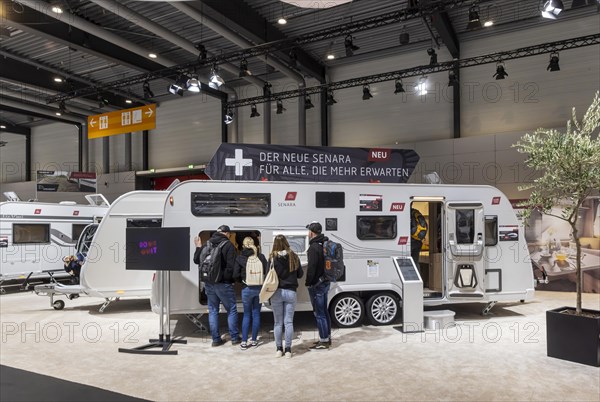 The CMT trade fair is the world's largest public trade fair for tourism and leisure. At Caravan - Motor - Tourism, 1600 exhibitors from 100 countries present tourism trends and everything to do with camping and holidays with motorhomes. Stuttgart, Baden-Württemberg, Germany, Europe
