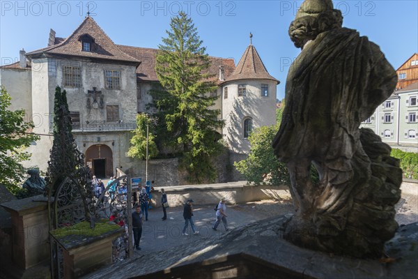 Meersburg on Lake Constance, Old Castle, residential castle, tourists, Baden-Württemberg, Germany, Europe