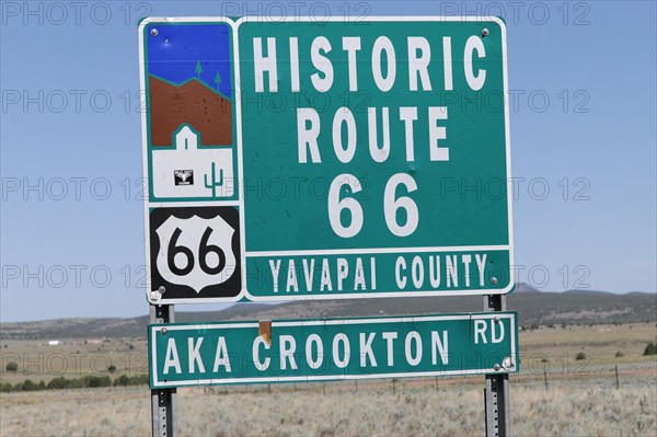 Advertising sign on the historic Route 66, Antares, Kingman, Arizona, USA, North America