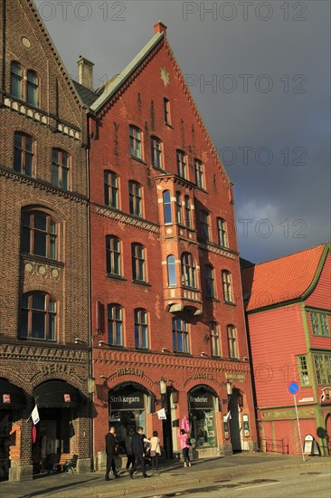Historic Hanseatic League buildings Bryggen area, Bergen, Norway UNESCO World Cultural Heritage site