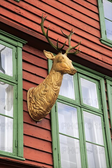 Historic Hanseatic League wooden buildings Bryggen area, Bergen, Norway UNESCO World Cultural Heritage site