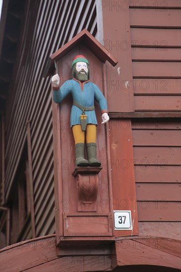 Historic Hanseatic League wooden buildings Bryggen area, Bergen, Norway UNESCO World Cultural Heritage site