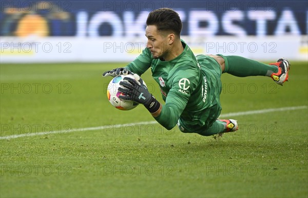 Goalkeeper Janis Blaswich (21) RasenBallsport Leipzig RBL Action MHPArena, MHP Arena Stuttgart, Baden-Württemberg, Germany, Europe