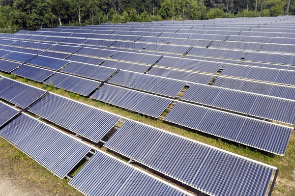 Aerial view of the solar thermal power plant of Energie und Wasser Potsdam, EWP GmbH, 21 July 2022