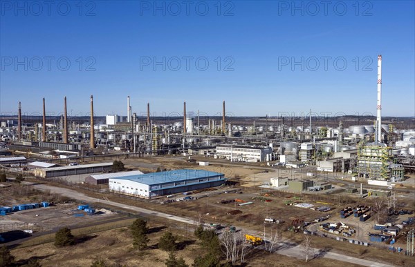 Aerial view of PCK-Raffinerie GmbH in Schwedt, 07/03/2022