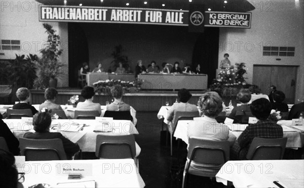 DEU, Germany, Dortmund: Personalities from politics, business and culture from the years 1965-71. Ruhr area. Trade union IGBE. Congress Women's Labour. ca. 1965, Europe