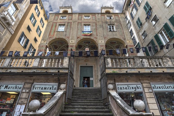 Church of San Pietro ion Banchi, consecrated in 1585, Piazza Banchi Genoa, Italy, Europe