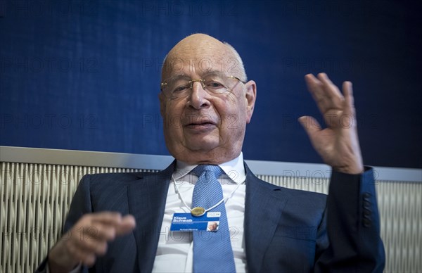 Klaus Schwab, founder of the World Economic Forum WEF, photographed during the World Economic Forum in Davos