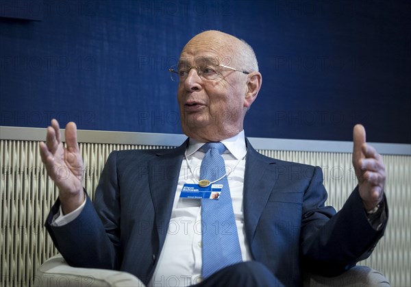Klaus Schwab, founder of the World Economic Forum WEF, photographed during the World Economic Forum in Davos