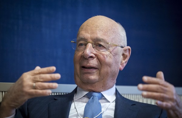 Klaus Schwab, founder of the World Economic Forum WEF, photographed during the World Economic Forum in Davos