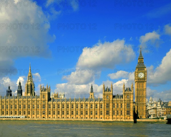 River Thames & Houses of Parliament (Palace of Westminster), London