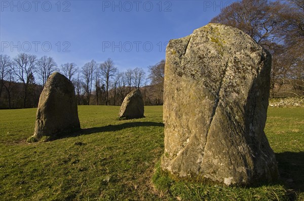 Megalithic stone circle at Kinnell, near Killin, Perthshire, Scotland, UK