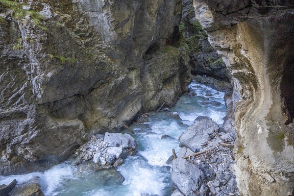 Partnachklamm Gorge, Garmisch-Partenkirchen, Upper Bavaria, Bavaria, Germany, Europe